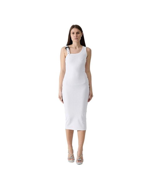 Versace Jeans Couture White Midi Dresses