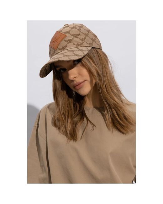 MCM Accessoires ,Baseballpet Met Monogram in het Natural