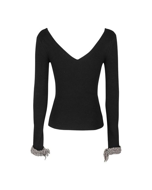 GIUSEPPE DI MORABITO Black V-Neck Knitwear
