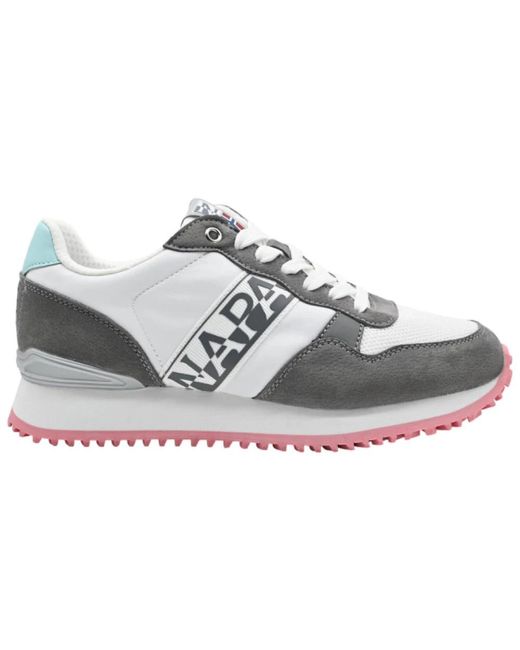 Gorra blanca gris sneakers Napapijri de color Gray