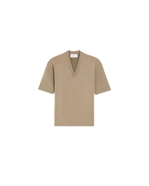 AMI Natural V-Neck Knitwear