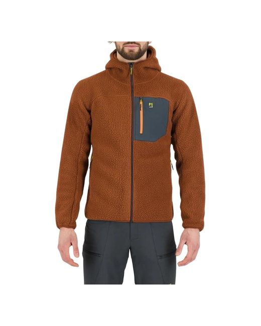 Karpos Brown Faux Fur & Shearling Jackets for men