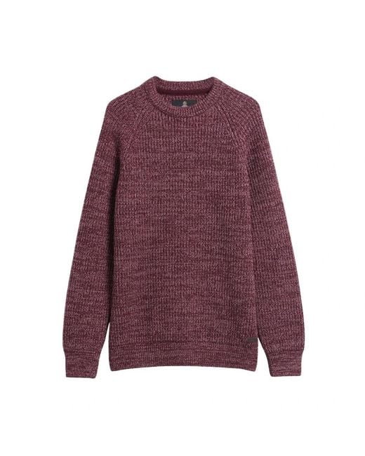 Barbour Purple Round-Neck Knitwear for men