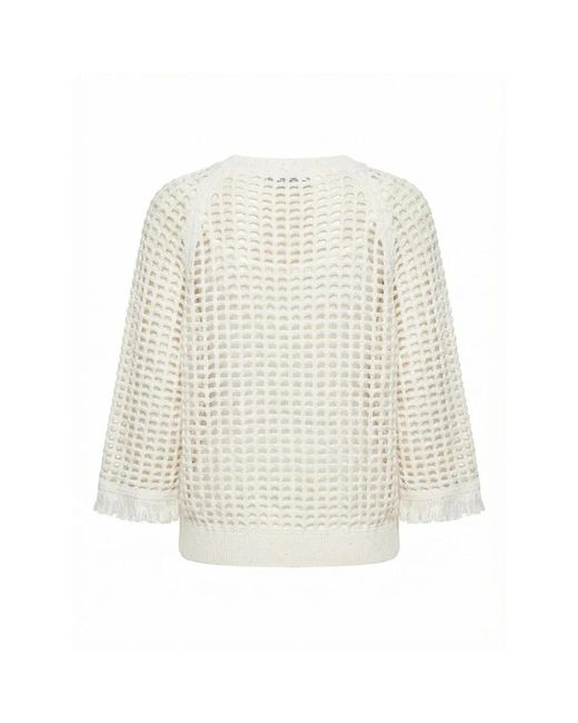 Peserico White Round-Neck Knitwear