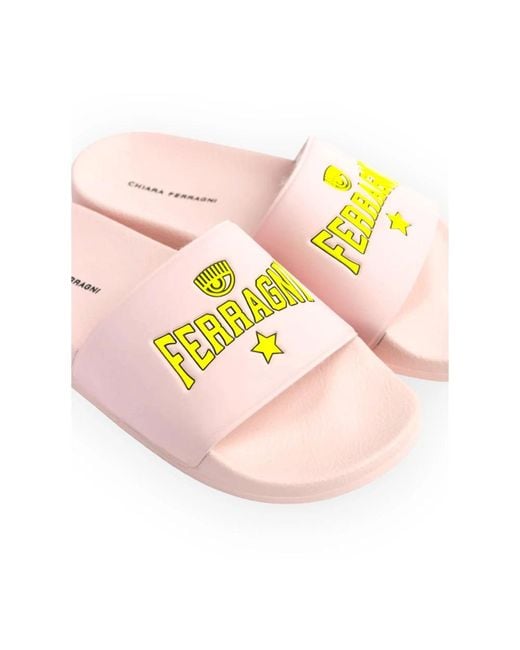 Chiara Ferragni Pink Sliders