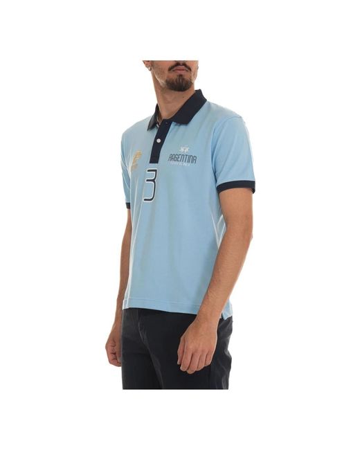 La Martina Klassisches polo shirt für männer in Blue für Herren