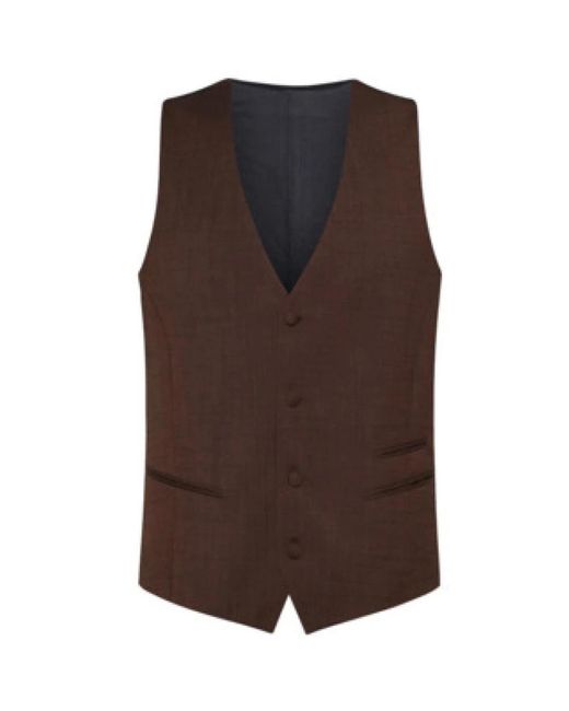 DIGEL Braune Herrenweste, Zeitloses Design in Brown für Herren