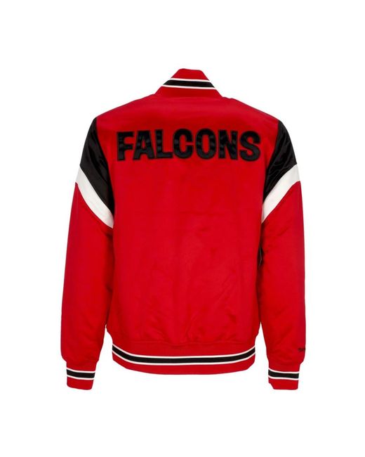 Mitchell & Ness Jassen ,Rood ,Polyester Atlanta Falcons Bomberjack Nfl Teamkleuren in het Red voor heren