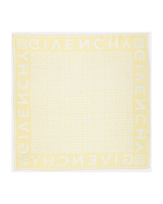Givenchy Yellow Seidenschal quadratisch 4g print