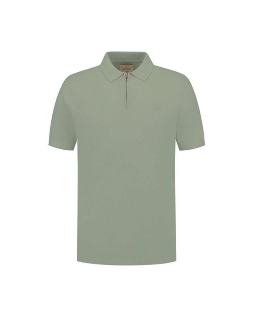 Dstrezzed Dorian Zip Polo in het Green voor heren