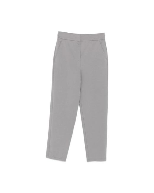 Max Mara Gray Straight Trousers