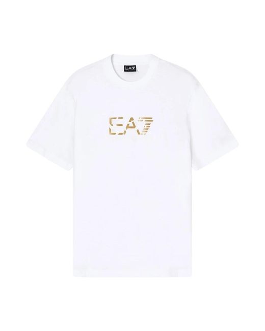 EA7 White T-Shirts for men