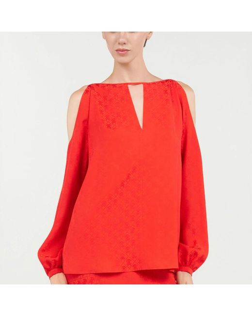 Roberto Cavalli Red Blouses