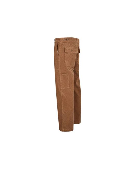 Sebago Brown Straight Trousers for men