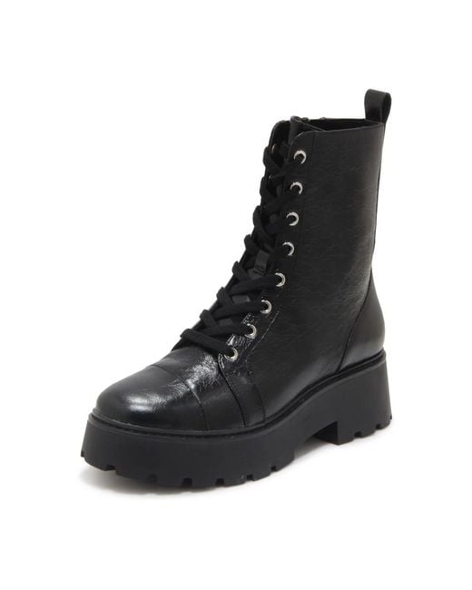 Michael Kors Black Lace-Up Boots