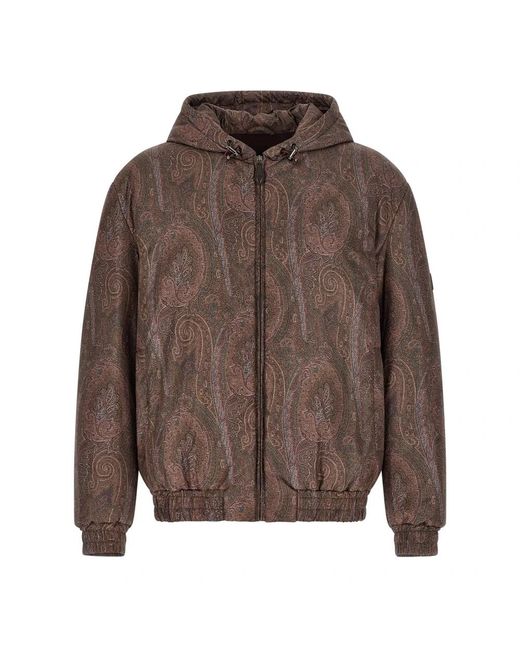 Etro Brown Zip-Throughs for men