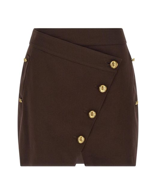 Elisabetta Franchi Brown Short Skirts