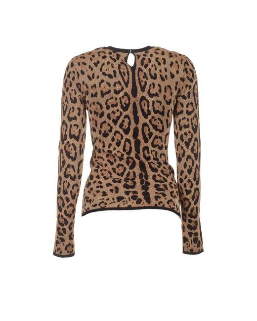 Dolce & Gabbana Brown Long Sleeve T-Shirts