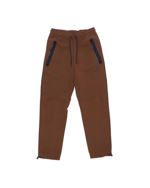 Nike Lichtgewicht Trainingsbroek Sportkleding Tech Fleece Broek Cocoa Wow in het Brown voor heren