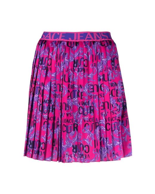 Versace Jeans Couture Purple Short Skirts