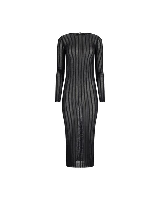 The Attico Black Elegantes Maxikleid