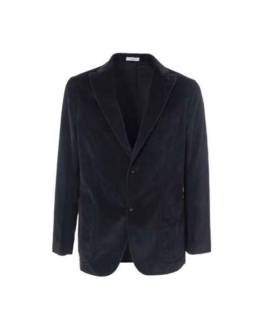Boglioli Samtjacke mit zwei knöpfen in Blue für Herren