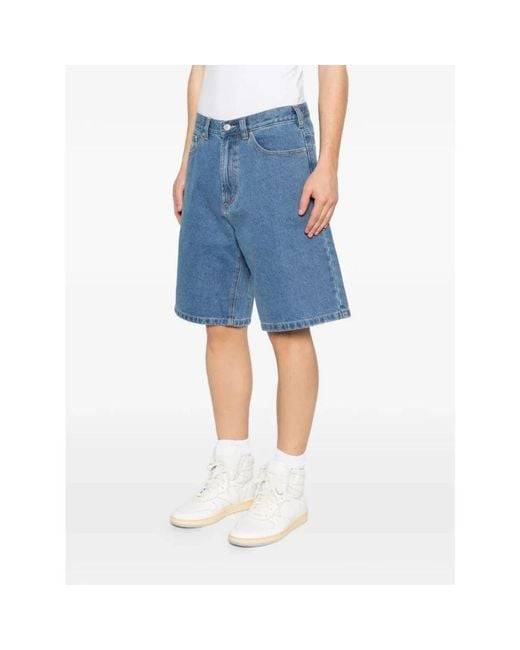 Obey Blue Denim Shorts for men