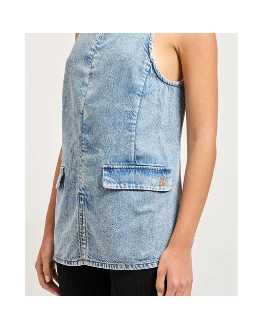 ARMANI EXCHANGE Blue Sleeveless Tops