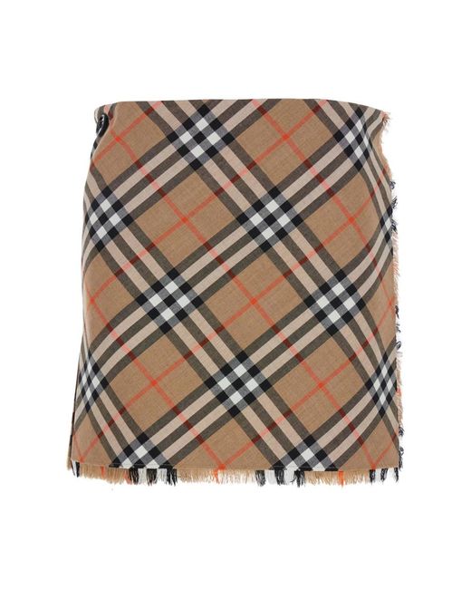 Burberry Brown Short Skirts