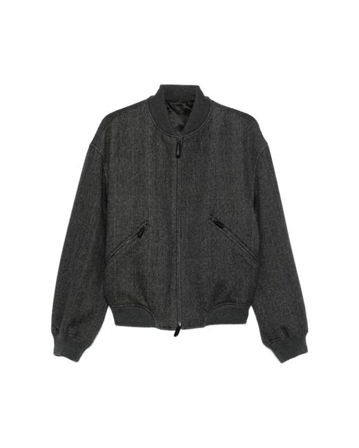 Giorgio Armani Dunkelgraue Herringbone Weave Oberbekleidung in Gray für Herren