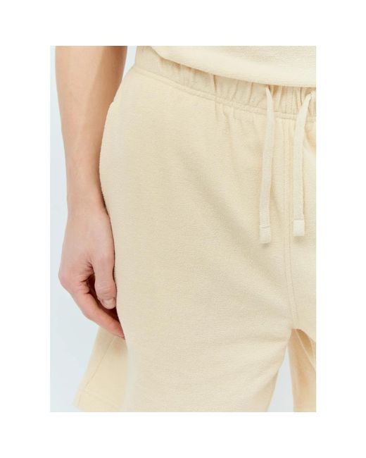 Burberry Frottee-shorts mit hinterem ekd-druck in Natural für Herren