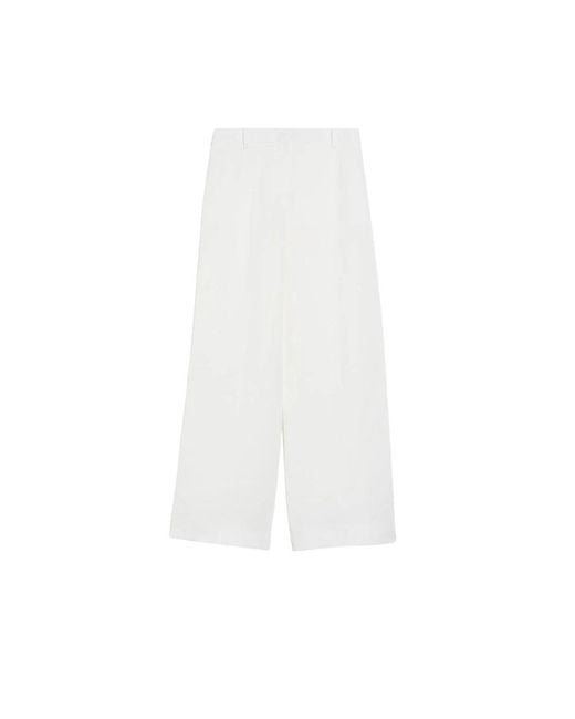 Wide trousers Max Mara de color White
