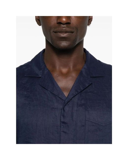 Paolo Pecora Blue Short Sleeve Shirts for men