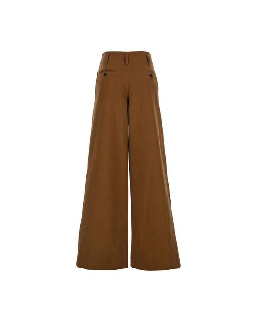 Chloé Wijde Pijpen Broek in het Brown