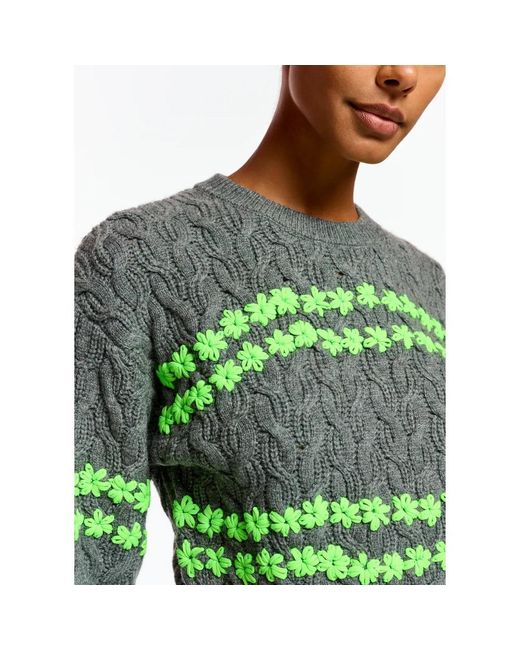 Essentiel Antwerp Green Round-Neck Knitwear