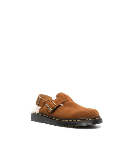 Dr. Martens Shearling mules in pecan in Brown für Herren