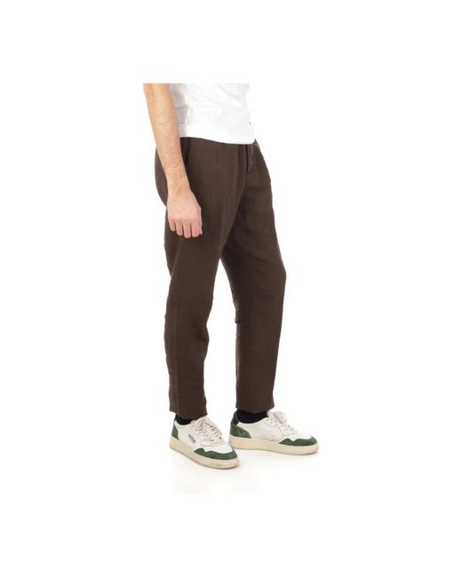 Altea Brown Straight Trousers for men
