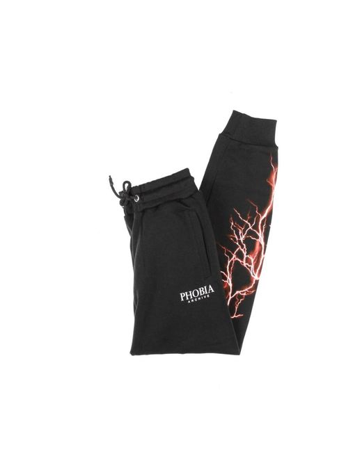 PHOBIA ARCHIVE Black Sweatpants for men