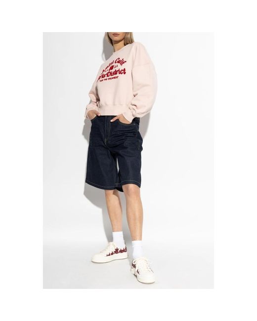 Amiri Pink Sweatshirt With Embroidered Pattern