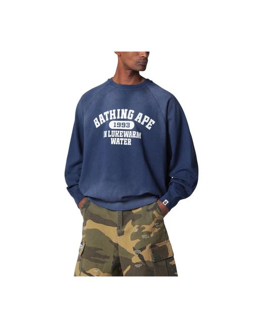 A Bathing Ape Blue Sweatshirts for men