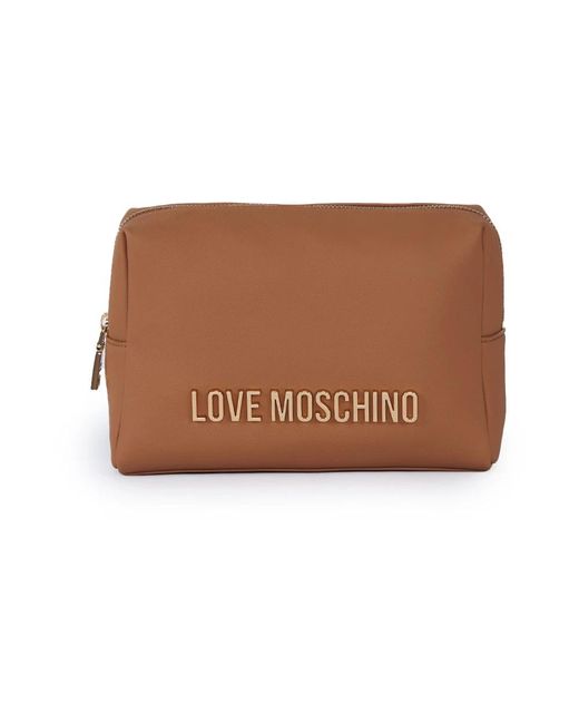 Love Moschino Brown Toilet Bags