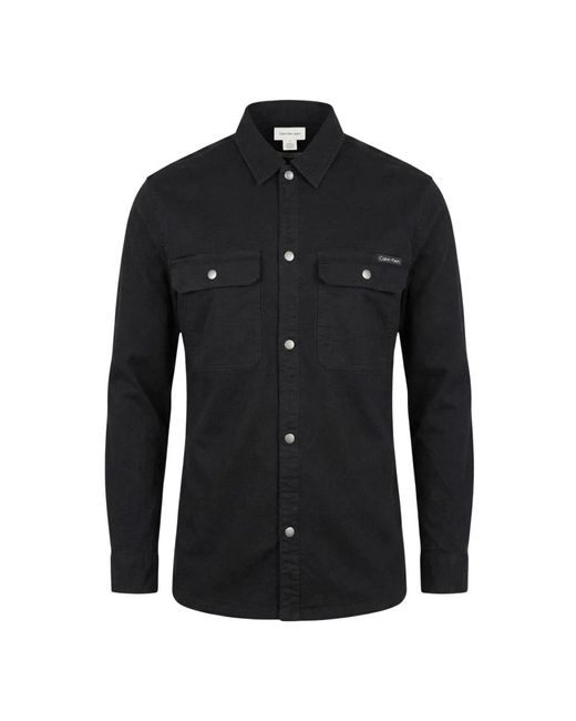 Calvin Klein Black Denim Shirts for men