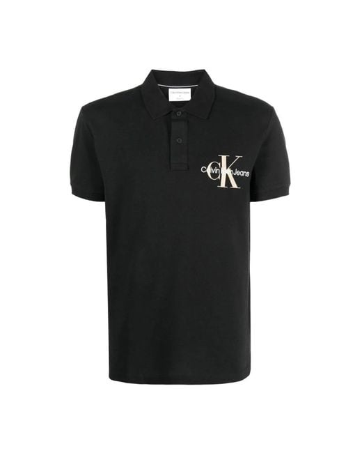 Calvin Klein Black Polo Shirts for men