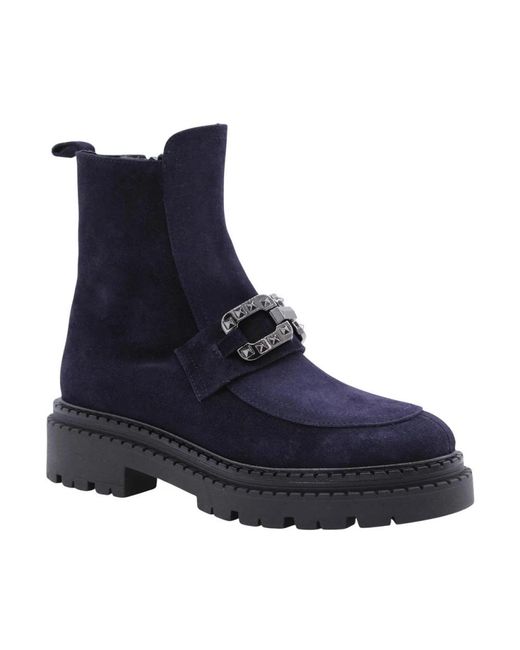 E mia Blue Chelsea Boots