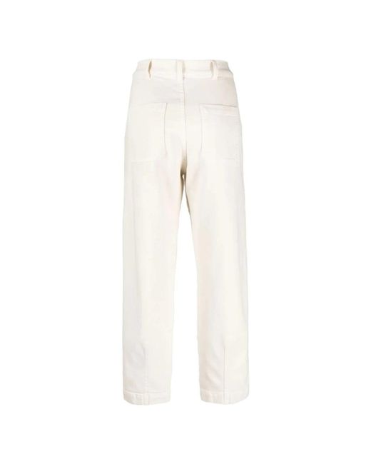 Eleventy White Straight jeans casual style