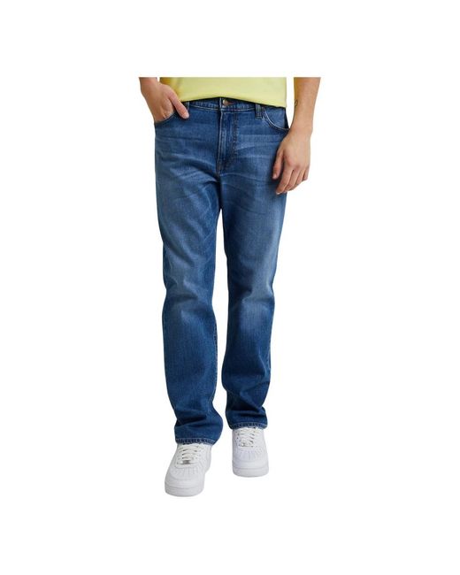 Lee Jeans Blue Straight Fit Jeans for men