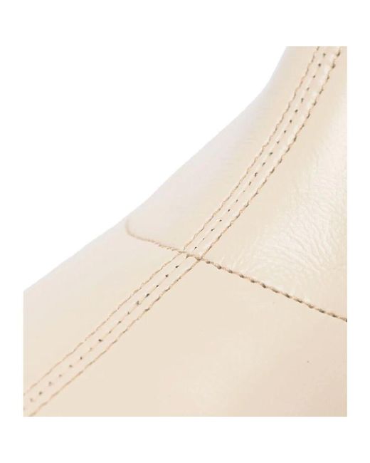By Far Natural Weiße leder stiefeletten