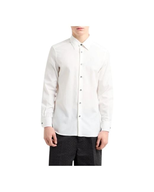 Emporio Armani White Formal Shirts for men