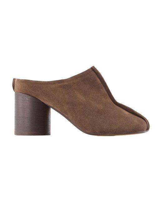 MM6 by Maison Margiela Brown Heeled Mules