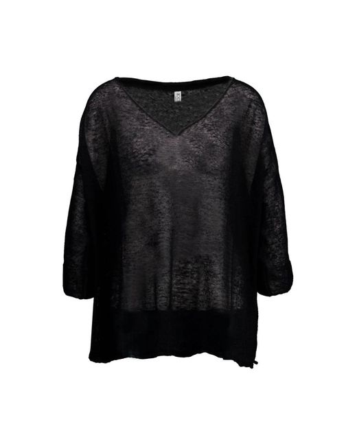 Maglione trasparente maglia nera donne di 10Days in Black